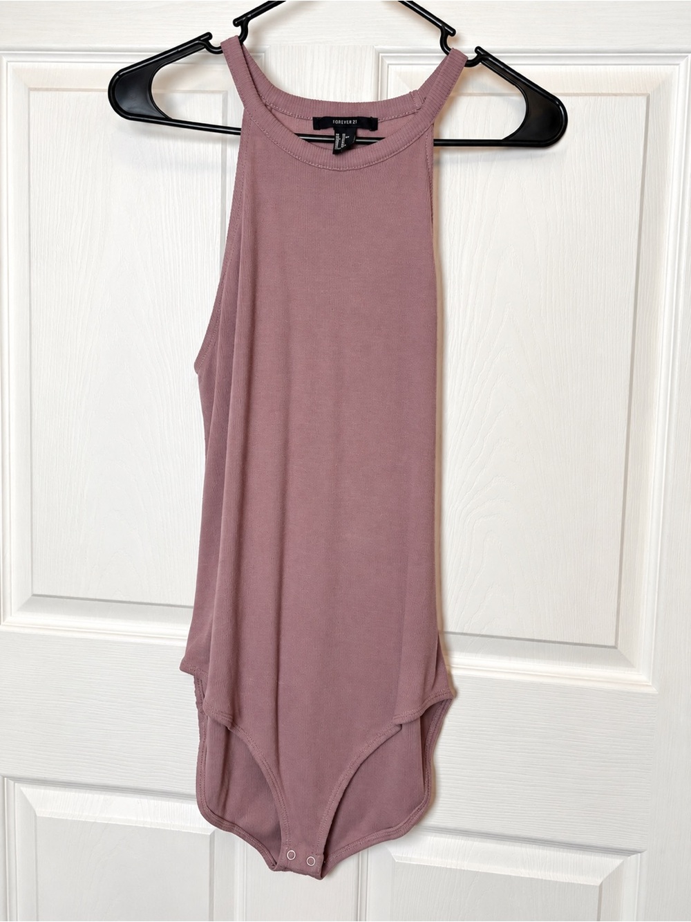 Forever 21 Dusty Mauve High Neck Sleeveless Bodysuit